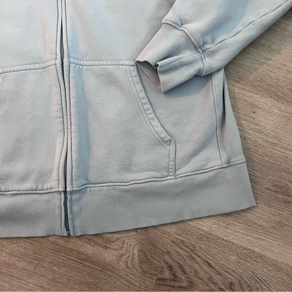 Aritzia TNA COZY Mega Zip Oversized Baby Blue Hoodie - Picture 6 of 10